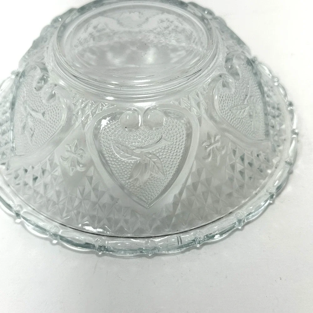 VTG KIM Indonesia Clear Pressed Glass Bowl 7